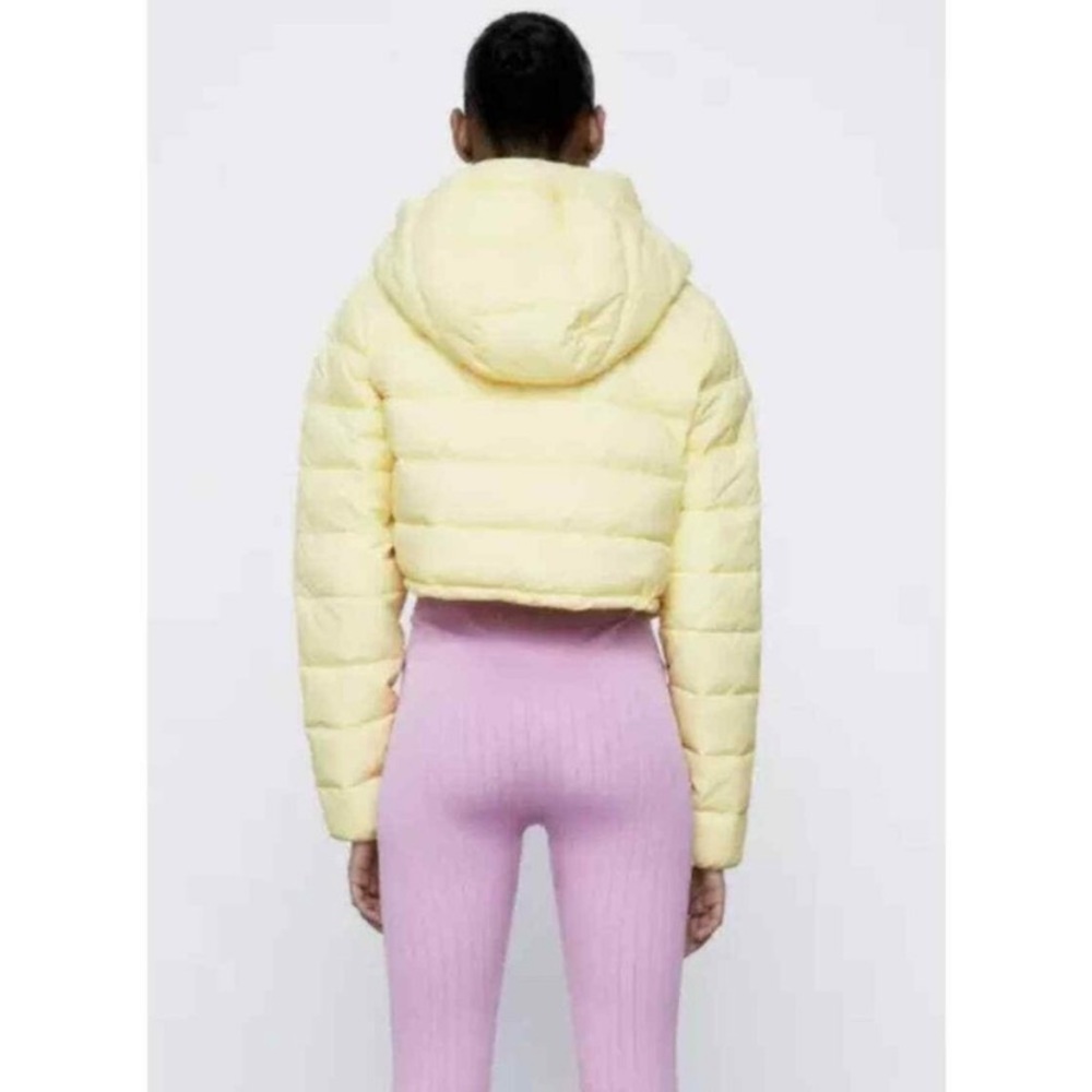 NWT ZARA PUFFER JACKET WATER REPELLENT CROP PUFFY JACKET CROPPED COAT XS - Picture 9 of 16